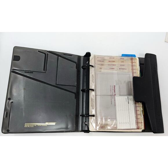 Vintage 90s Black Day Runner Planner Calendar 71872 - Picture 6 of 16